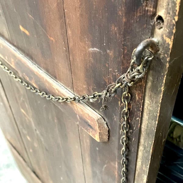 ビンテージ　ウォールミラー　壁掛け鏡　木製枠　木彫りの装飾