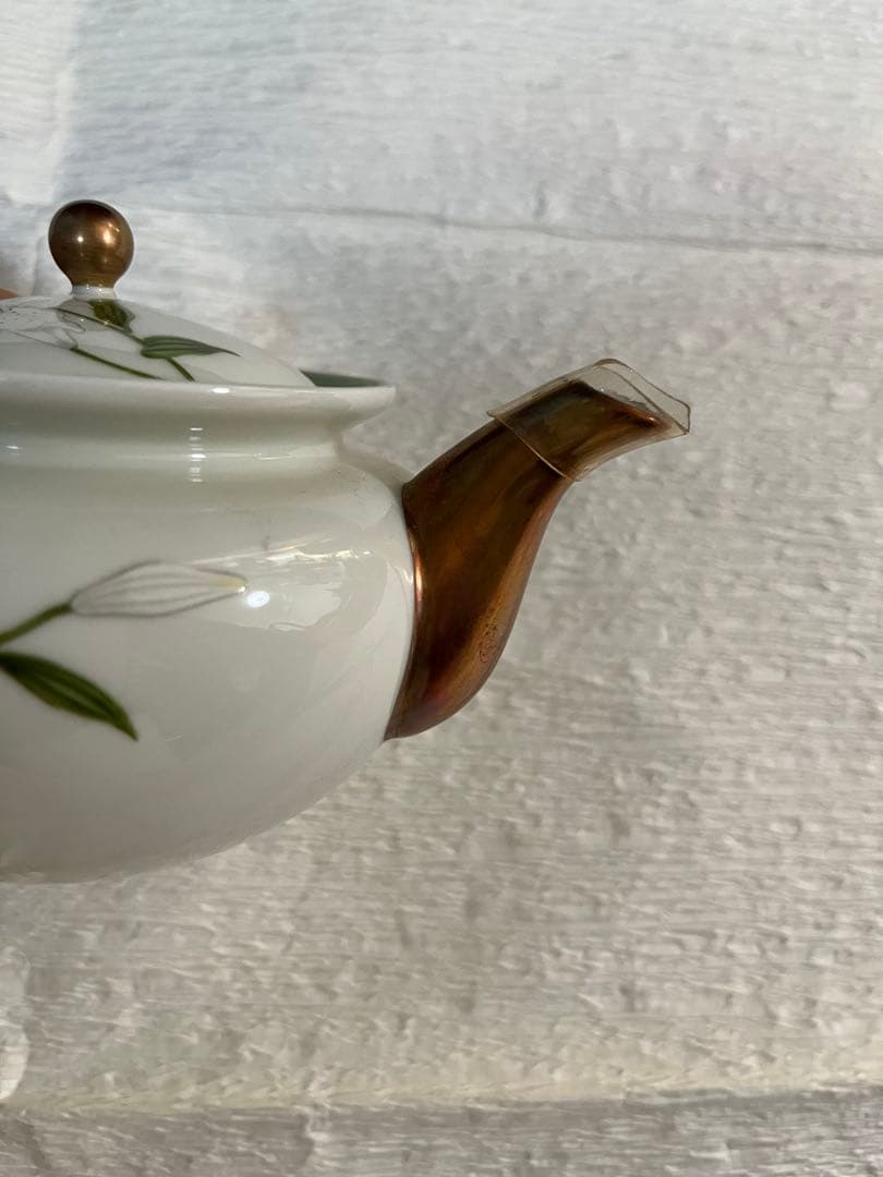 深川製磁　君島一郎　キミジマ　百合　急須　湯呑み　菓子皿