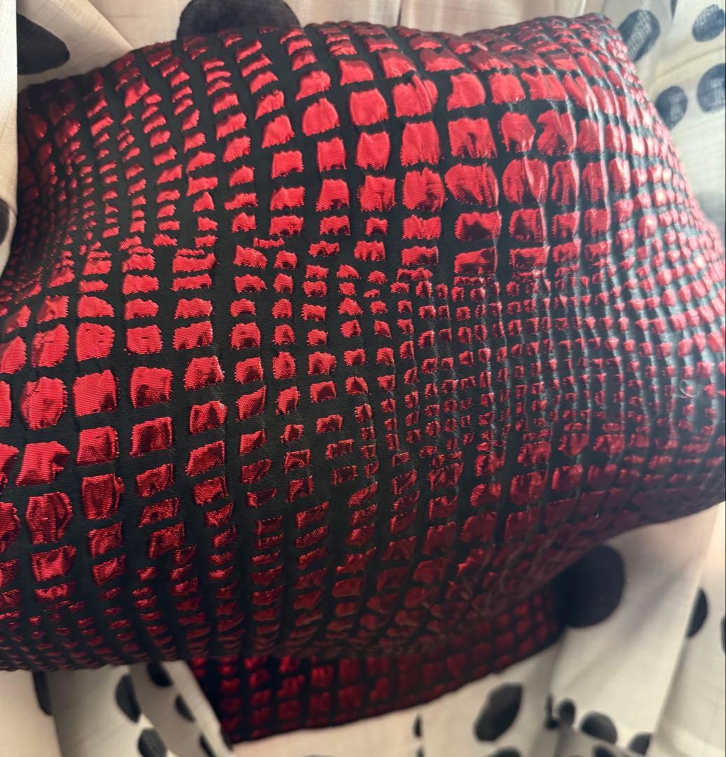 大人兵児帯　【スノーホワイト】【レッドメタル】のセット