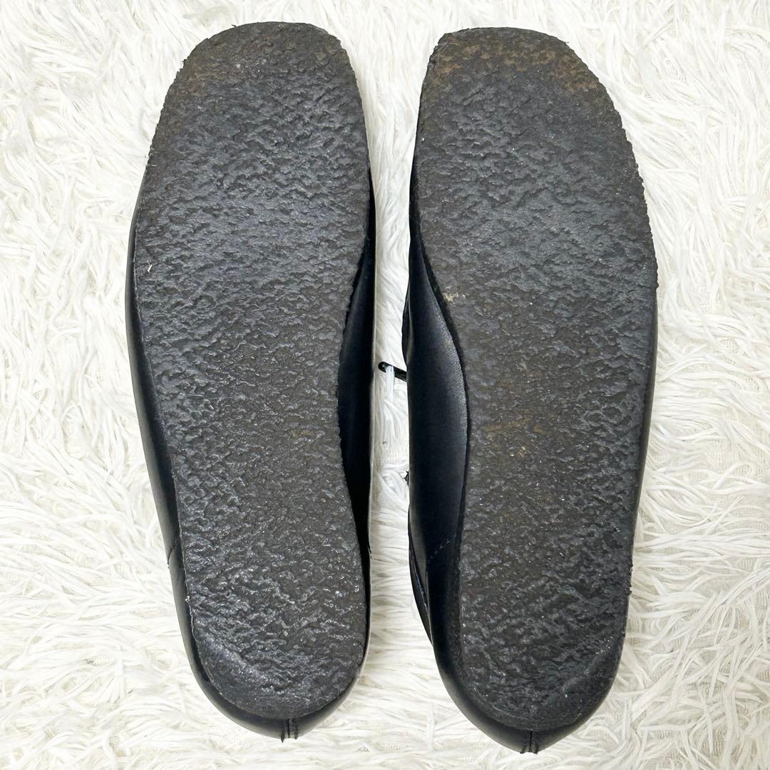 ✨美品✨クラークス Clarksワラビー ブラック オールレザー モカシン26㎝