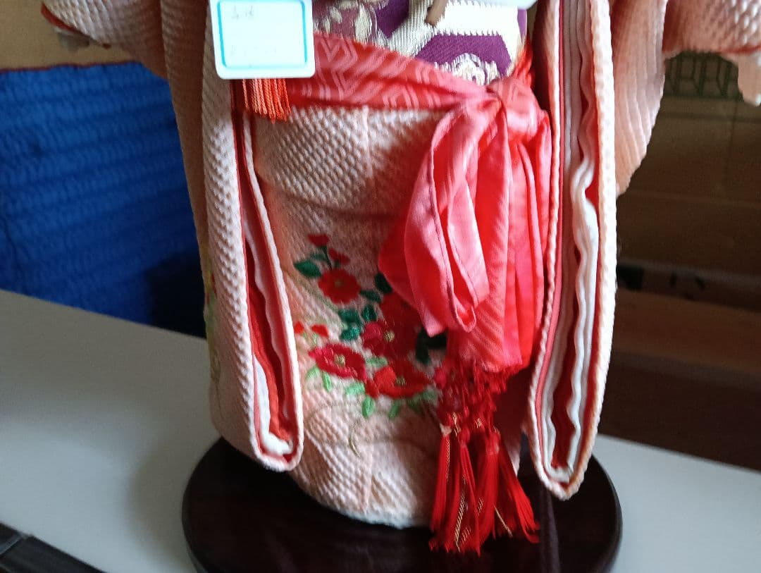 y 【レアもの】市松人形　京都西陣織裂地　吉徳大光　作