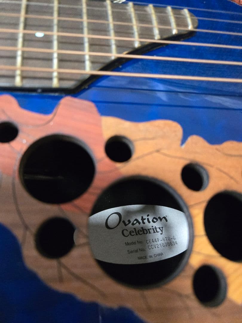 アコースティックギター OVAITION CE44P 8TQ QM BLUE