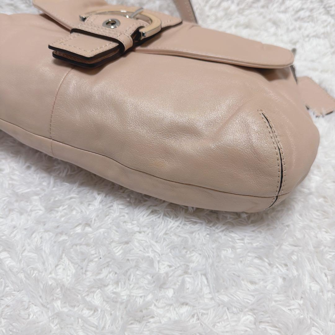 良品 コーチ ハンドバッグ ワンショルダー ソーホー シルバー金具 革 ピンク