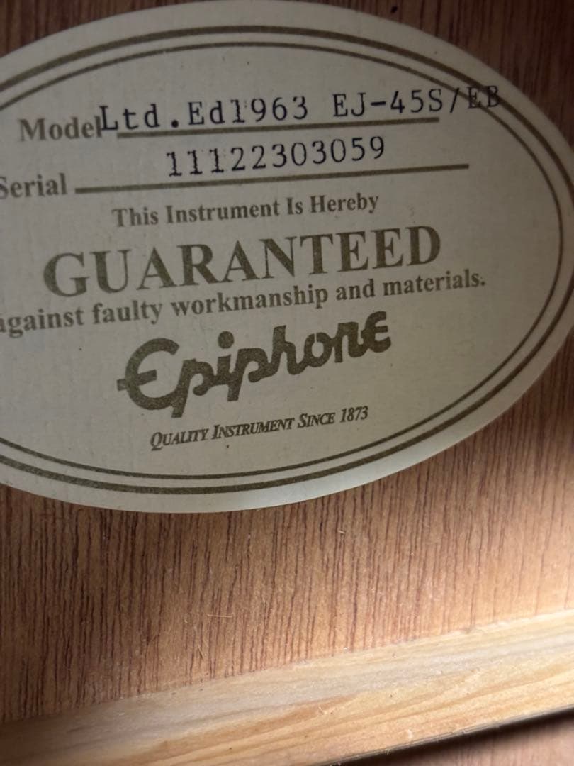 美品❗️Epiphone エピフォンLtd.Ed1963EJ-45S/EB調整済‼️