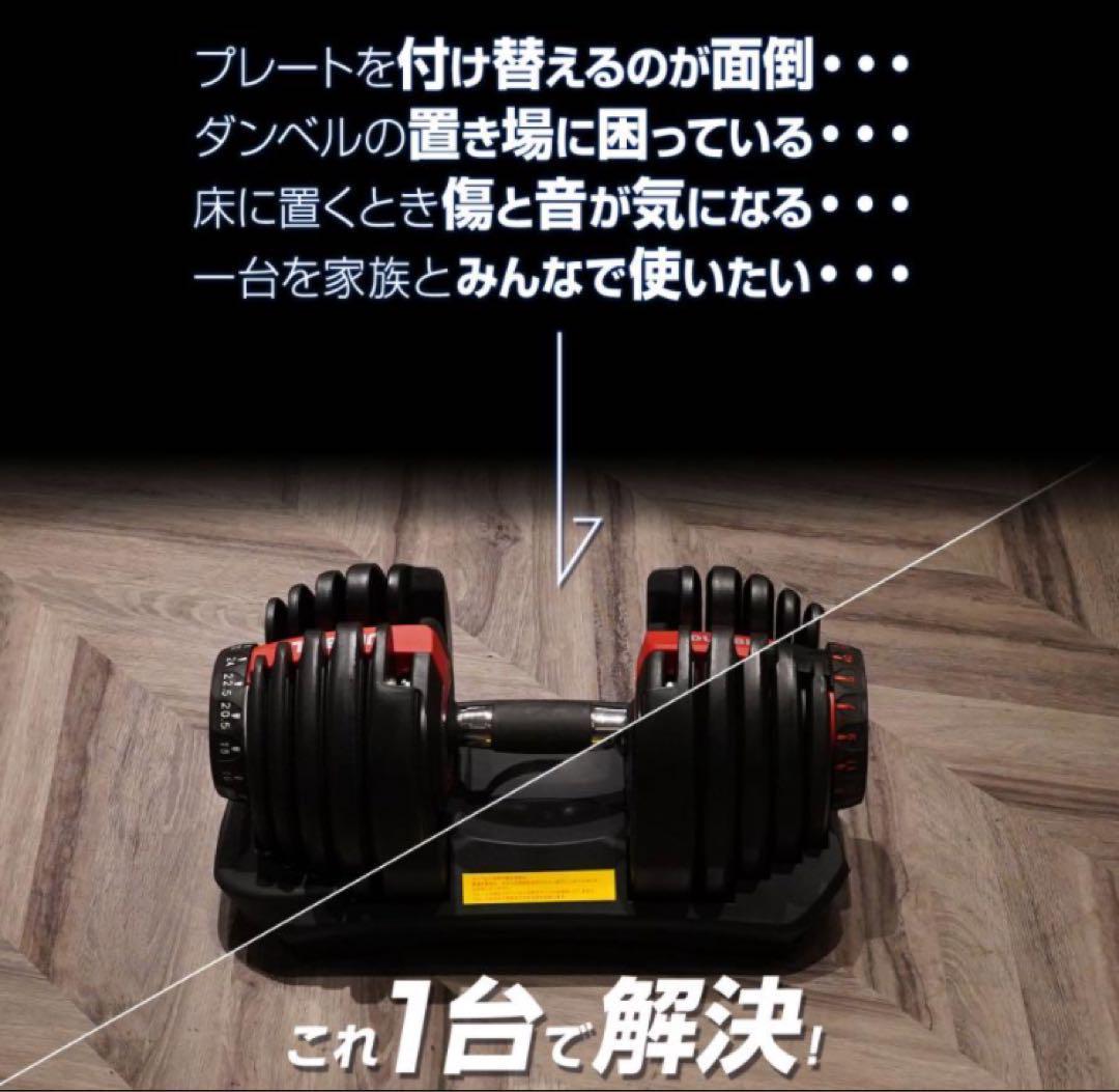 ダンベル 可変式 40kg 2個セット ライトグレー 機能 アジャスタブル