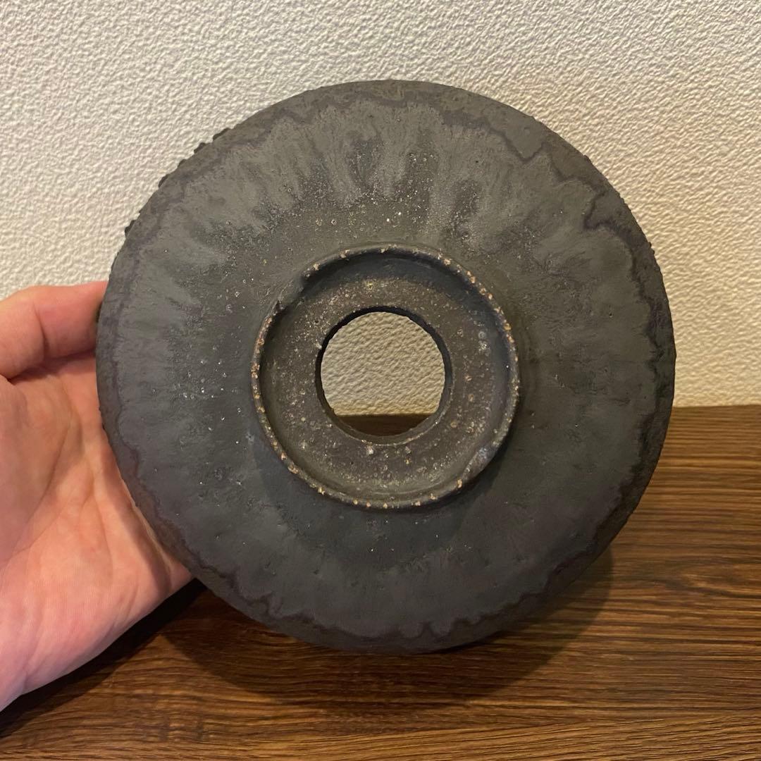 細川政己　大鉢　陶器鉢　Y鉢　yellgreen