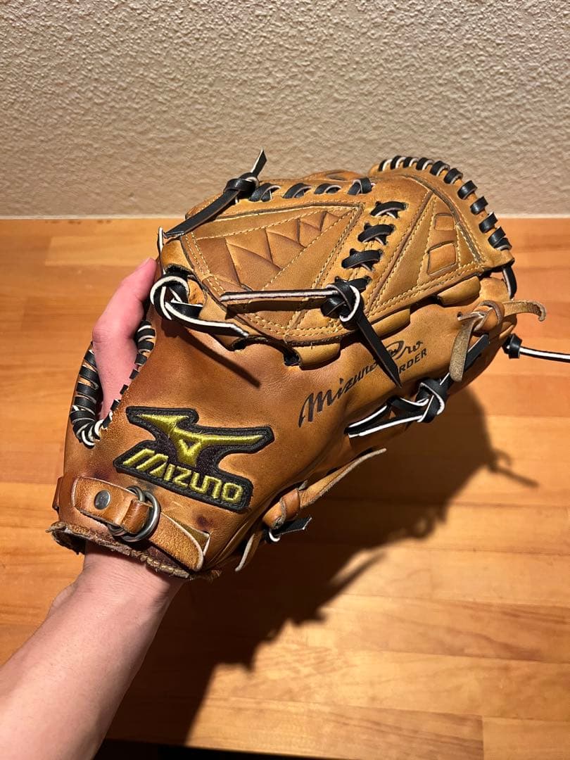 即購入禁止ミズノプロ 硬式 投手用 グローブ｜全紐交換済｜Mizuno Pro｜