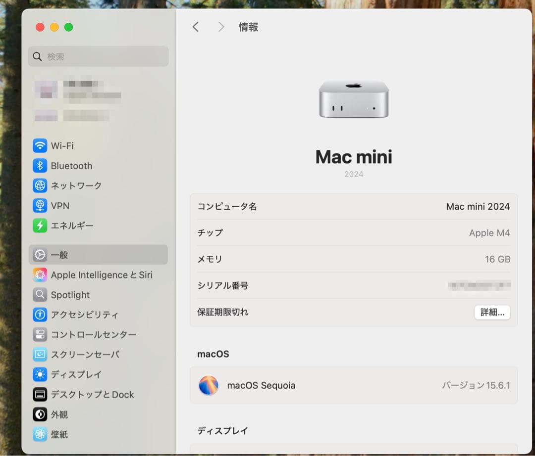 Macデスクトップ Mac mini M4 (2024) 16GB/256GB [MU9D3J/A]