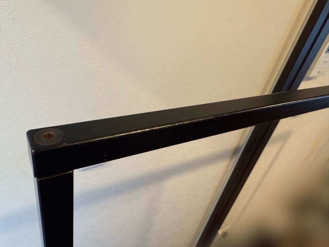 kanademono シンプル アイアン ハンガーラック ブラック W90