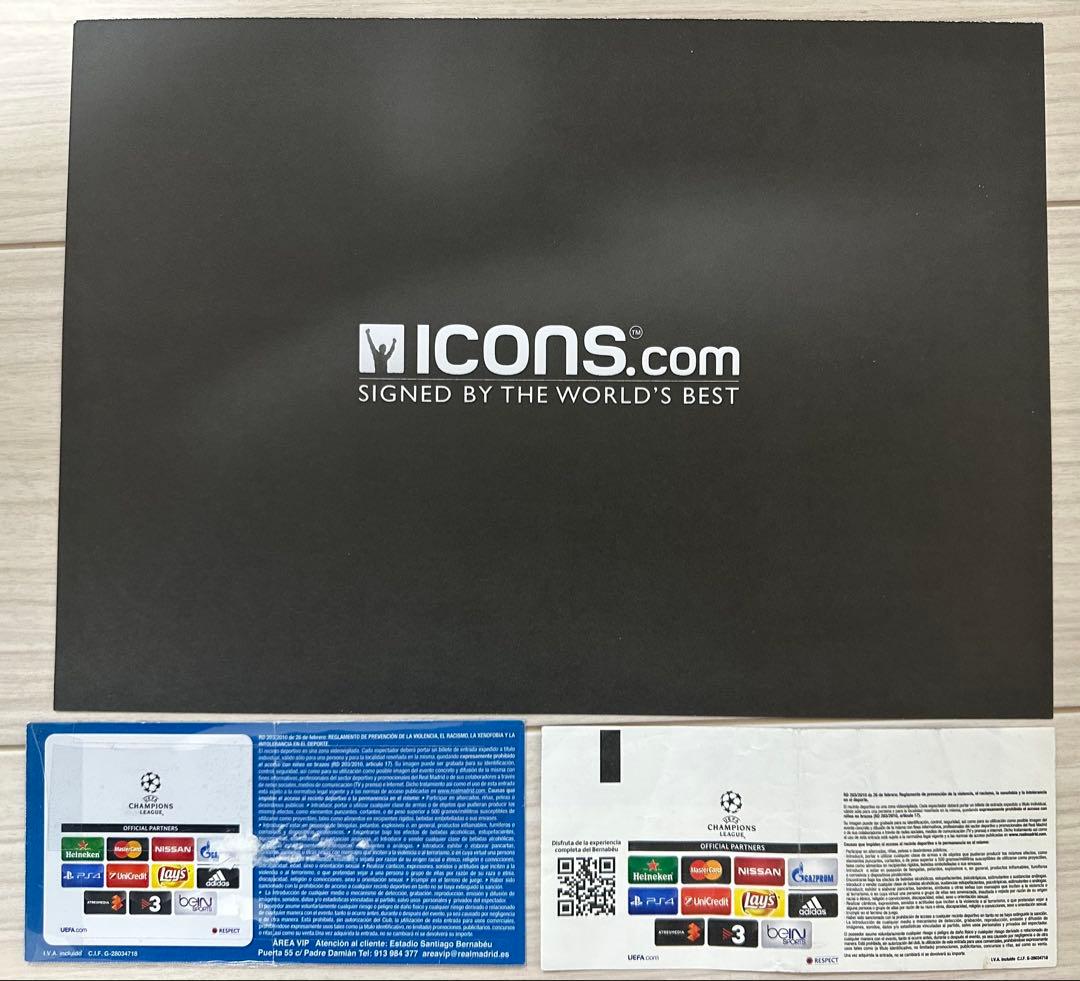 クリスティアーノロナウド　直筆サインフォト　チケット２枚