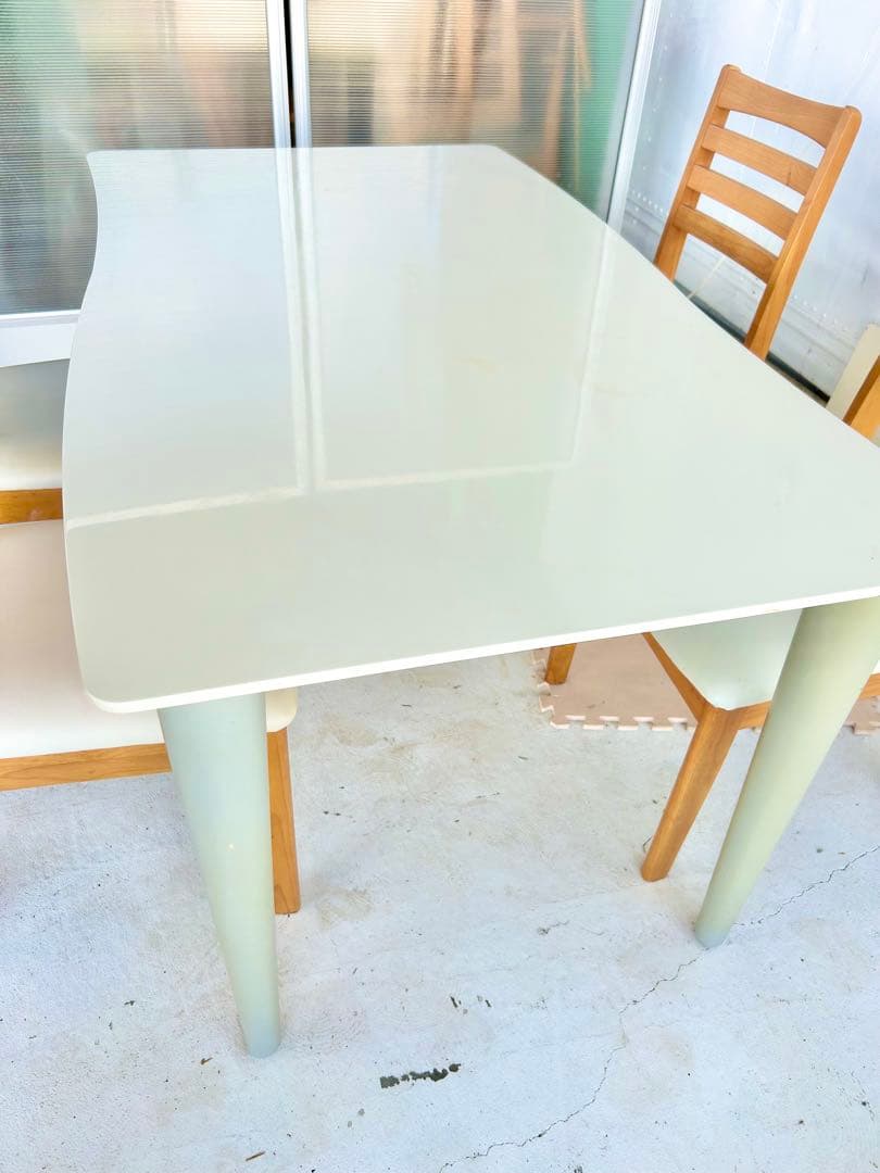 383 マナベインテリア　ダイニングチェア 2脚　ナチュラル 北欧　カフェ　a