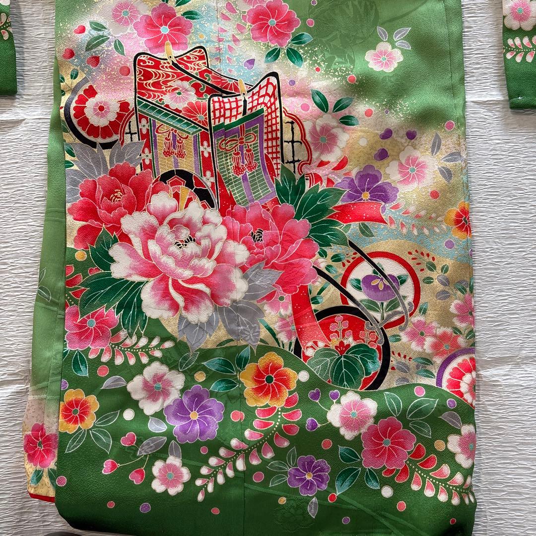 七五三　七歳　正絹着物帯十点セット