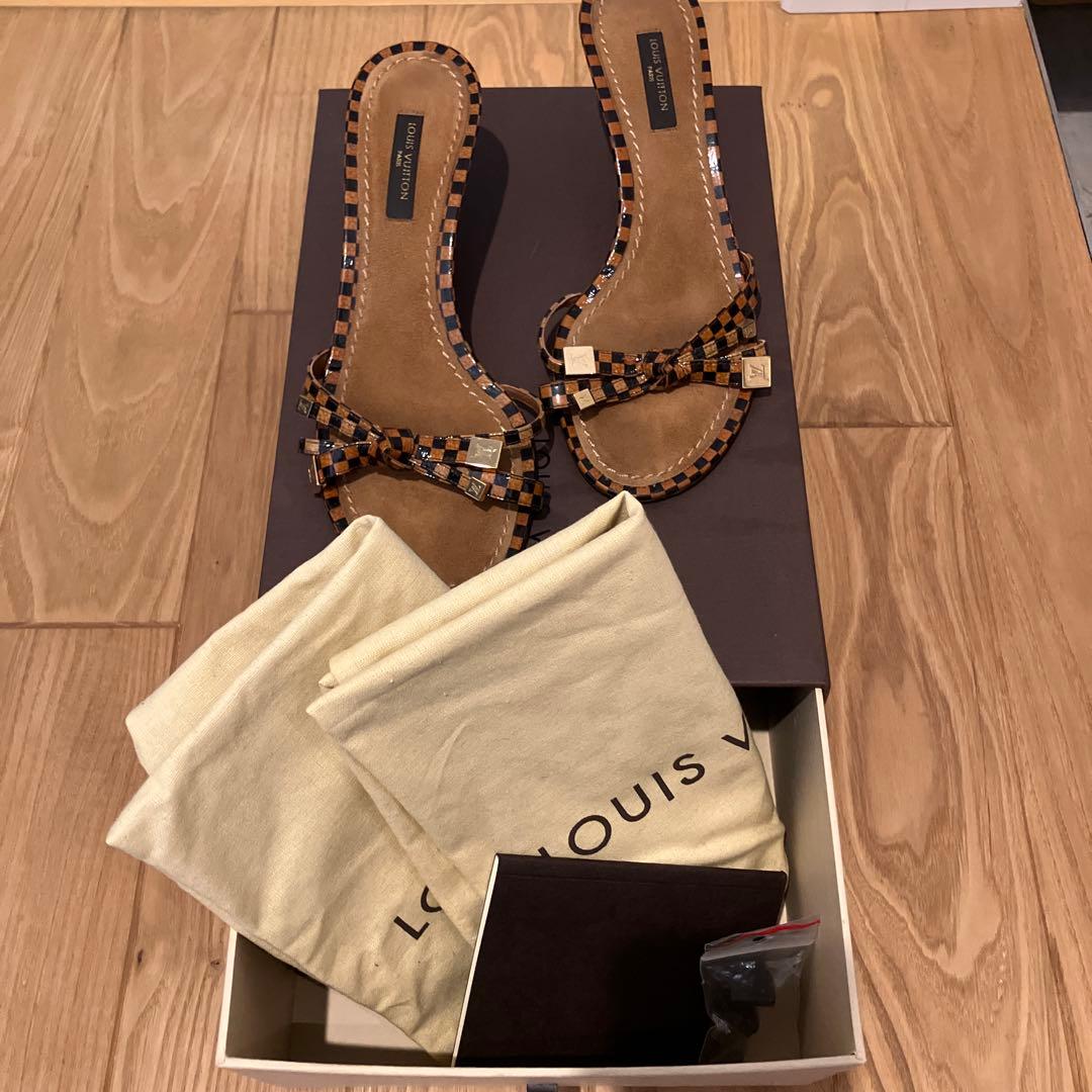 ベヤ♡ルイヴィトン ダミエ ヒール サンダル ミュール 35 1/2