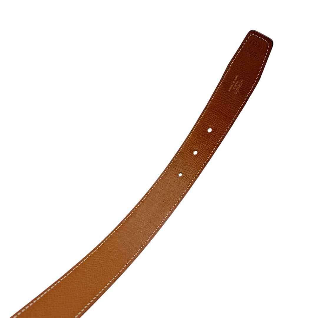 ⭐️良品⭐️ エルメス レザー ベルト 70 ブラウン ブラック