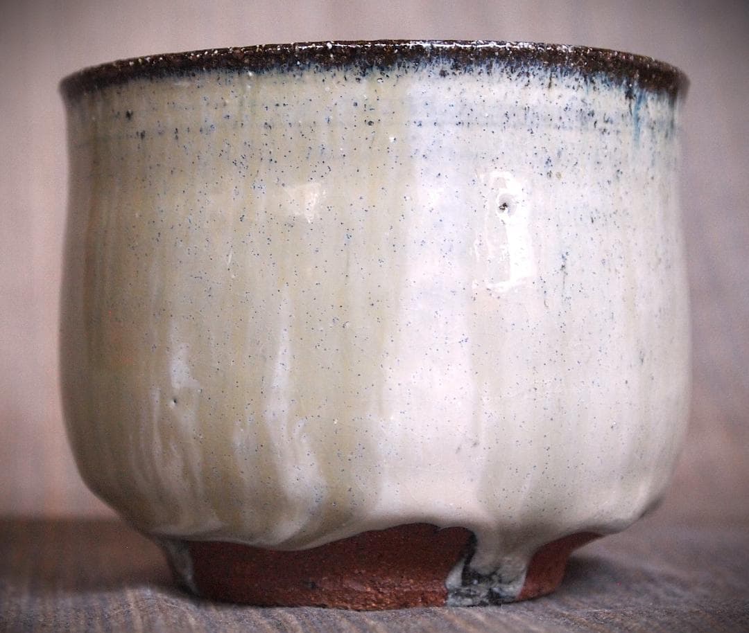 人気作家★伊藤明美【師：有光武元】朝鮮唐津筒形小服碗★焼酎杯にお勧め