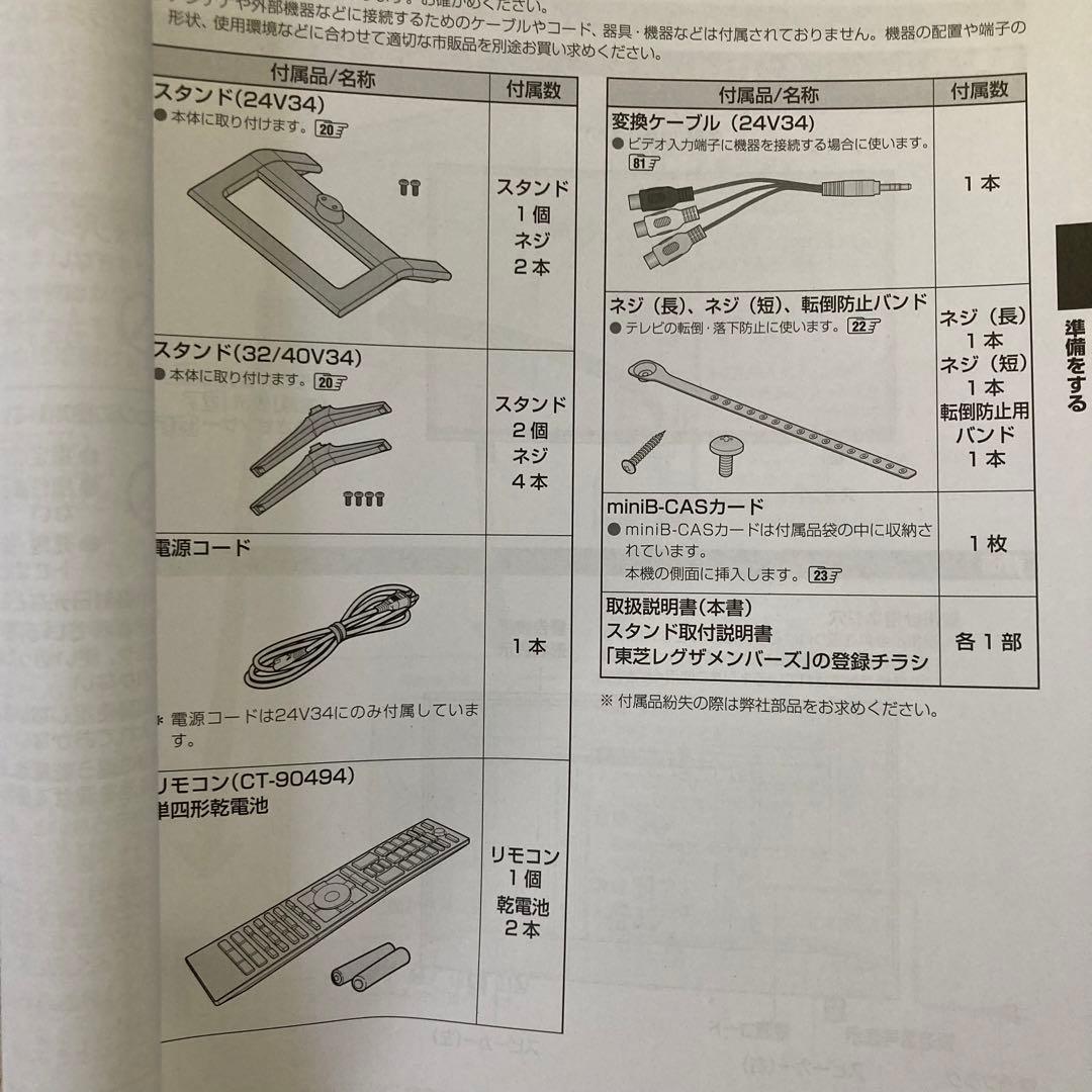 TOSHIBA REGZA 24V34 2021年製