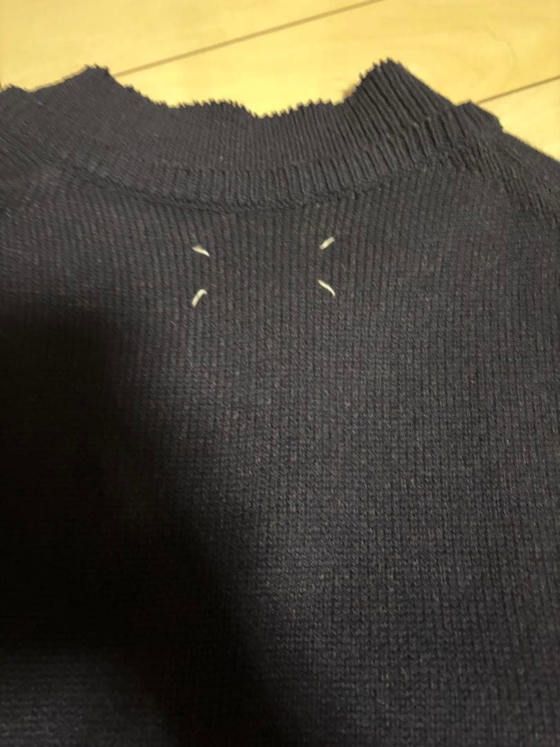 Maison Margiela マルジェラ Vネック ニットベスト ネイビー