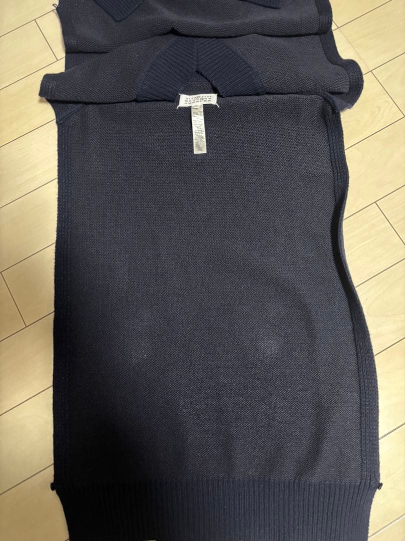 Maison Margiela マルジェラ Vネック ニットベスト ネイビー
