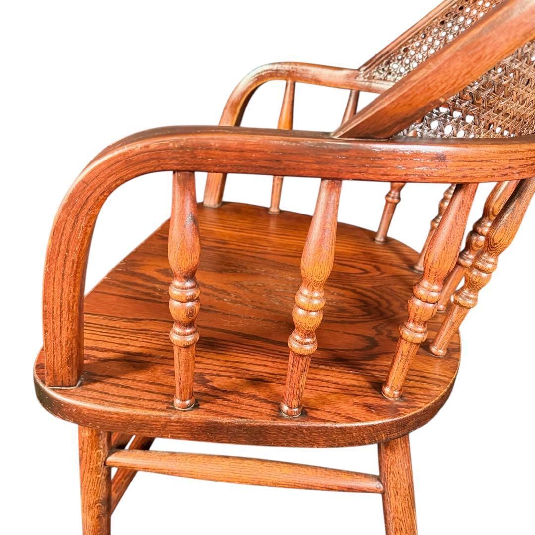 HR740 三越取扱　Shin Lee シンリー　オーク材 ダイニングチェア　籐