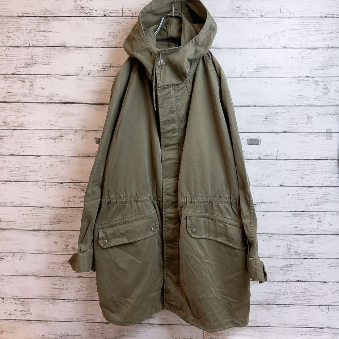 【実物】80sユーロヴィンテージフランス軍M64ステンシル付モッズパーカーコート