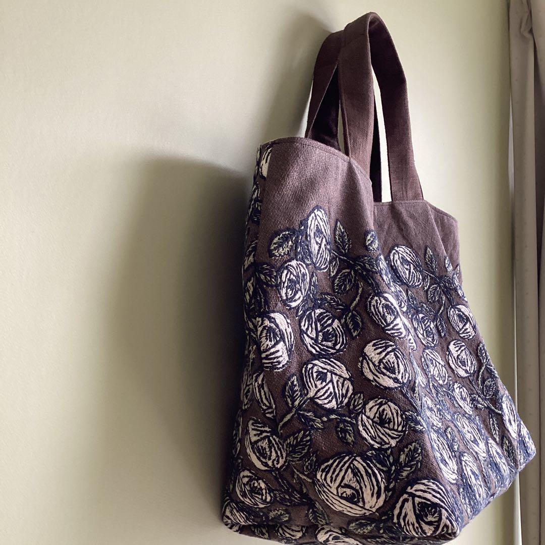 ミナペルホネン最新rosybrown トートバッグ ハンドメイド