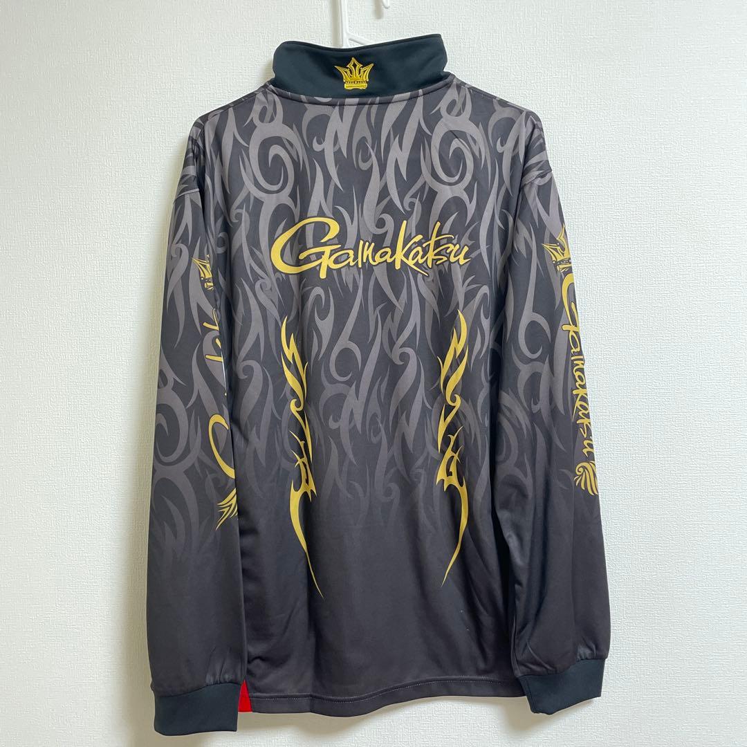 がまかつ　２ＷＡＹプリントジップシャツ（長袖) ブラック×ゴールド 3L 希少