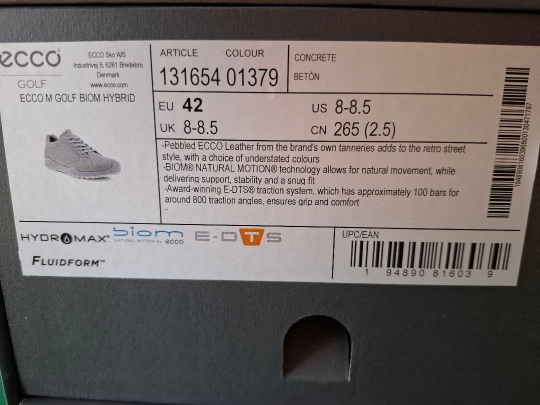 ECCO golf biom hybrid サイズEU42 スパイクレス