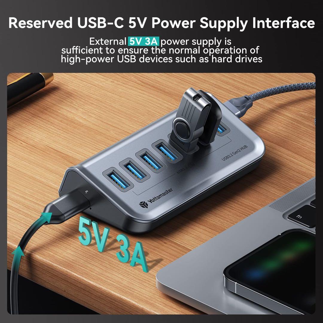 Yottamaster 7ポート USB データハブ Type C