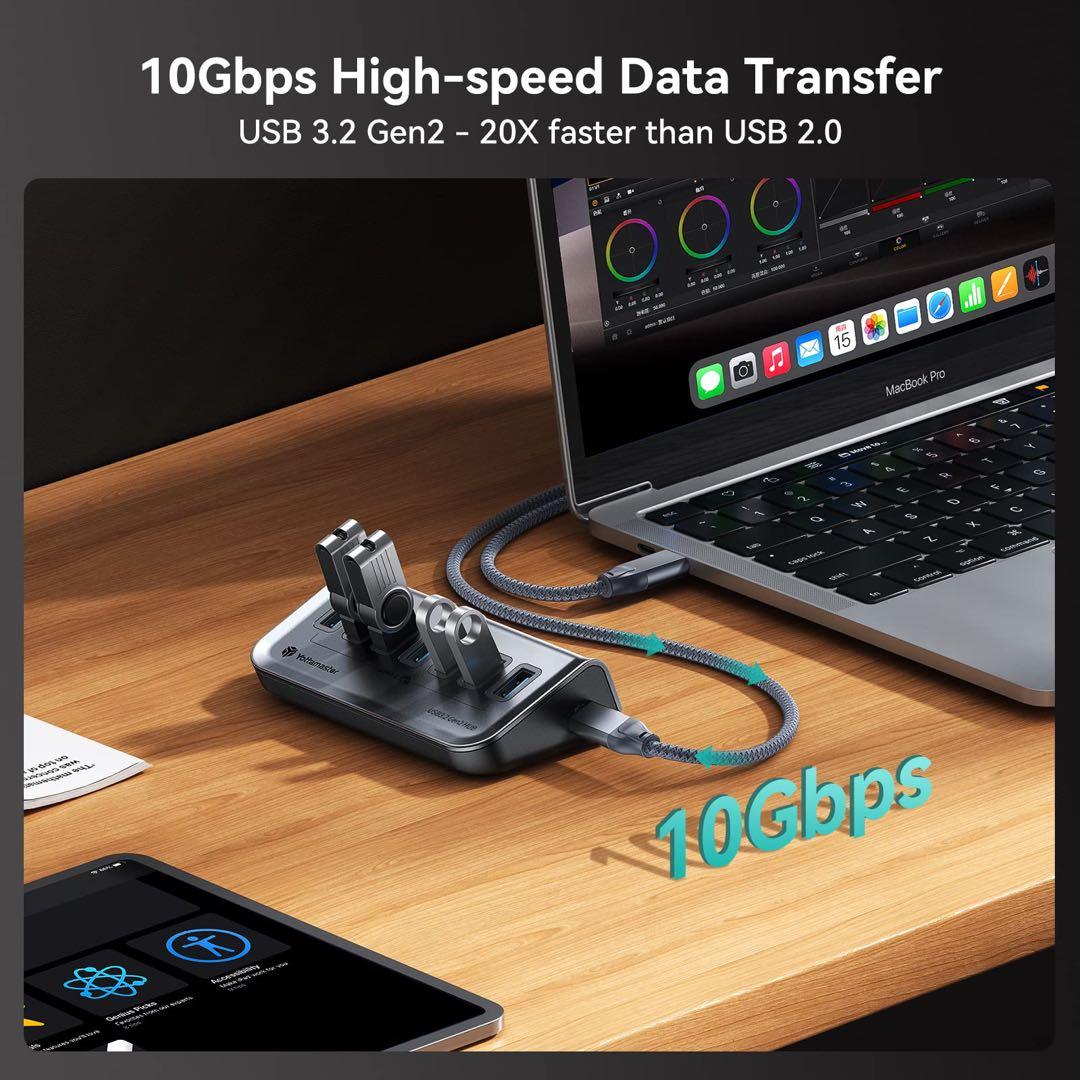 Yottamaster 7ポート USB データハブ Type C