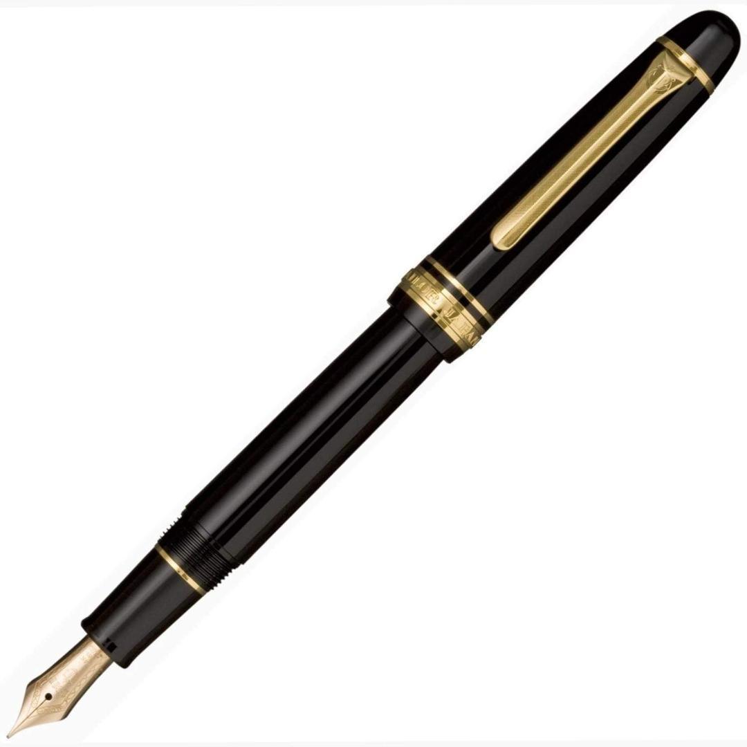 【廃番品】セーラー万年筆 新品 プロムナード　ブラック　MF　中細　14K
