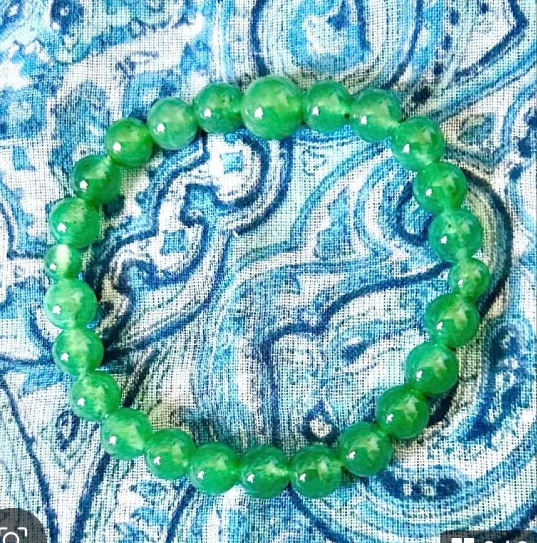 金運！幸運！豊かさ！ついに出品！天然石　ブラジル翡翠　お念珠　高野山　祈祷済み