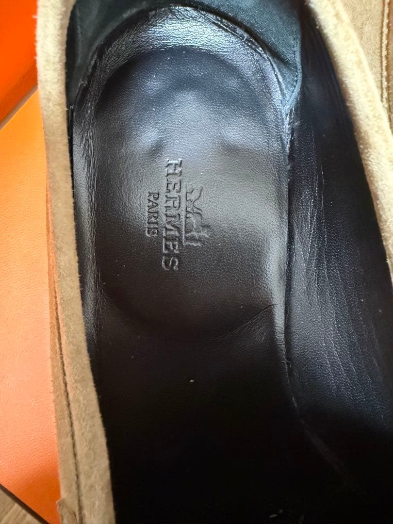 HERMES エルメス モカシン ロワイヤル フリンジ ベージュ　36 1/2