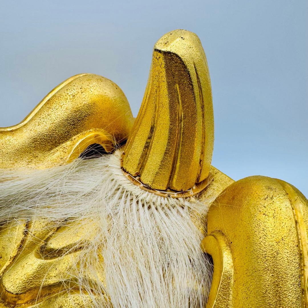 【木彫　瑞宝造　獅子頭　神具　縁起物　祭】邪気払い　骨董　アンティーク　共箱