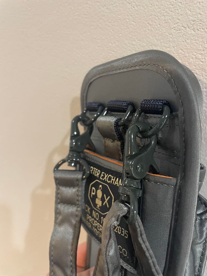 PORTER EXCHANGE GPS HOLDER シルバーグレー/オレンジ