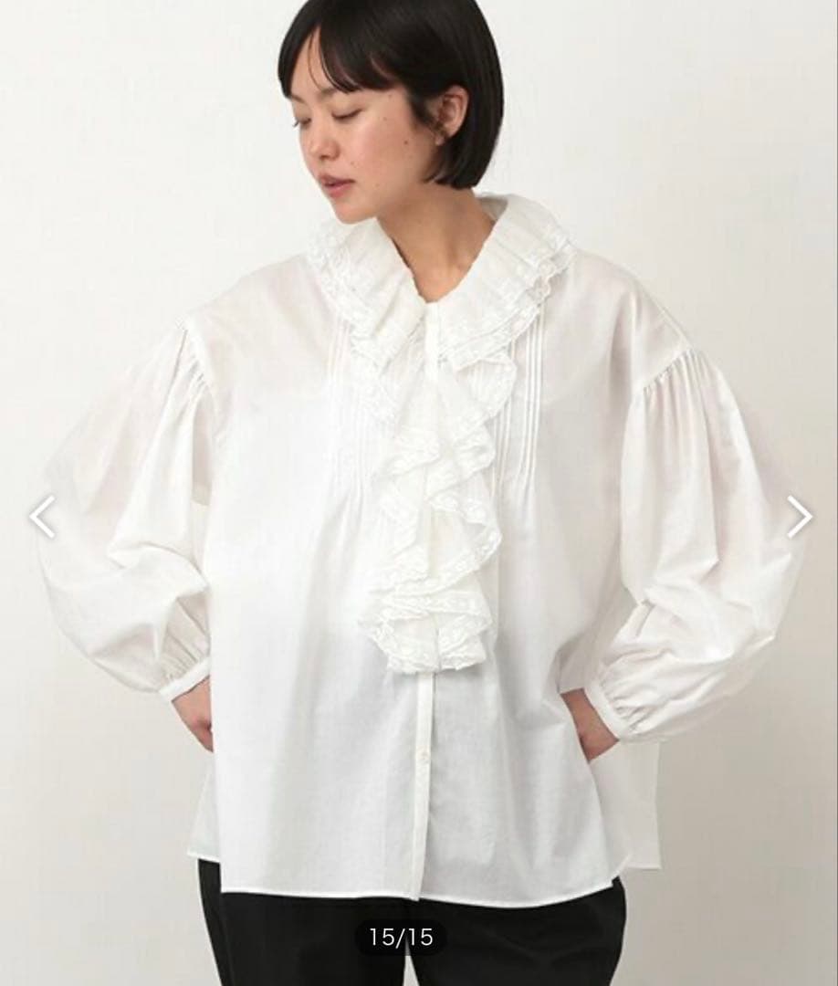 Bilitis dix-sept ans ホワイトシャツ ブラウス フリルレース