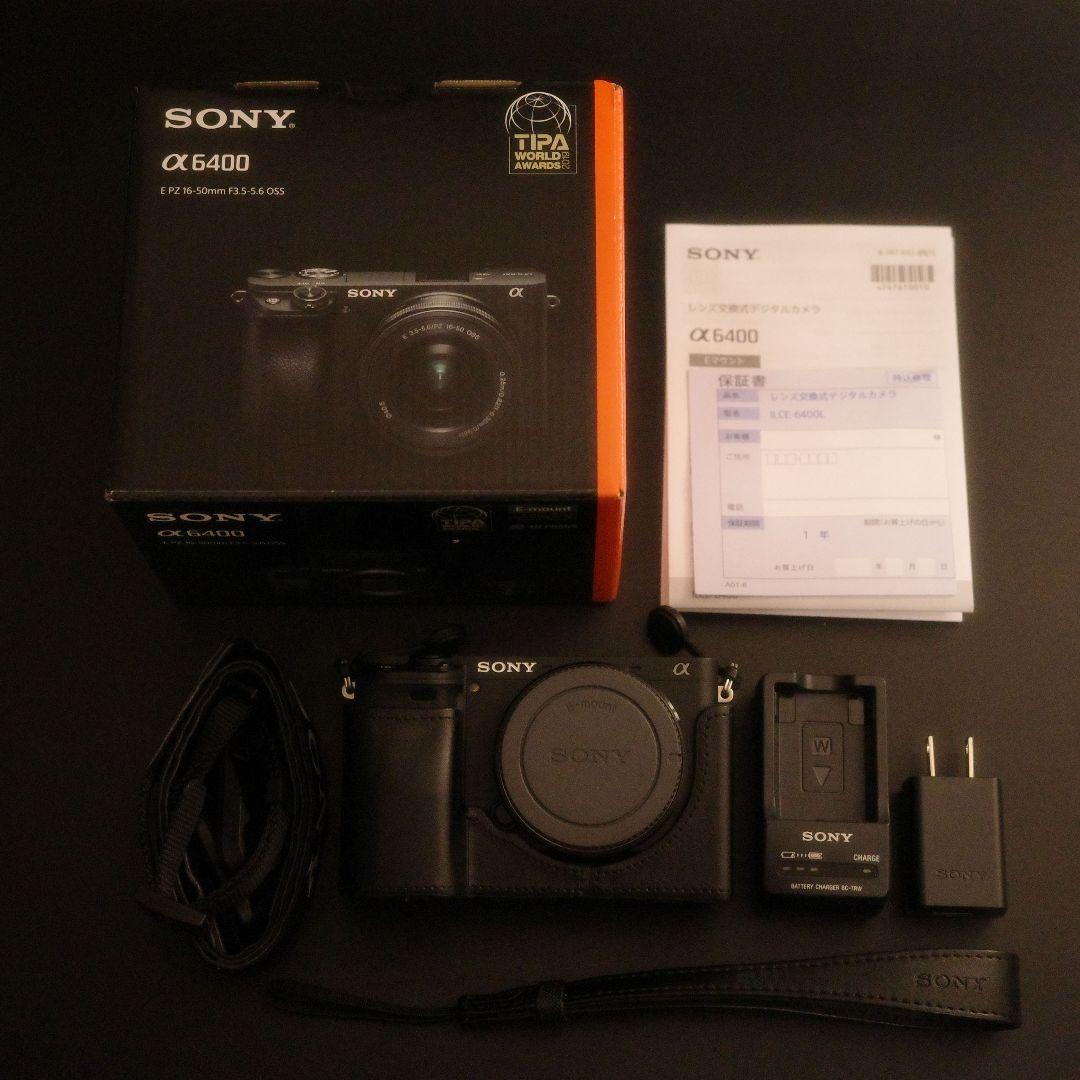 SONY α6400 ILCE-6400L ボディ(2528ショット)+周辺機器
