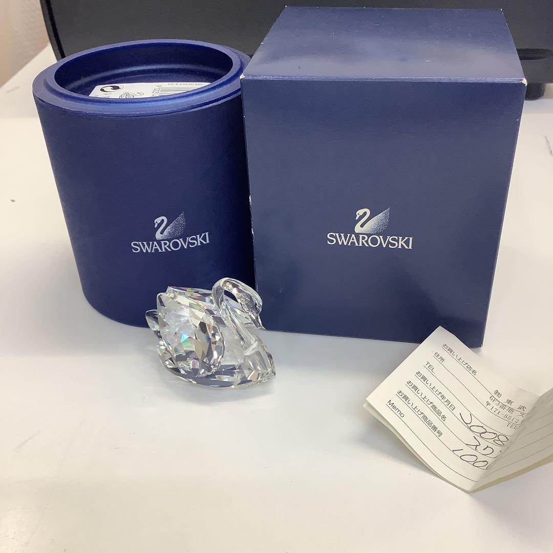 mm-3397⑥【SWAROVSKI スワロフスキー　クリスタル　スワン　置物】