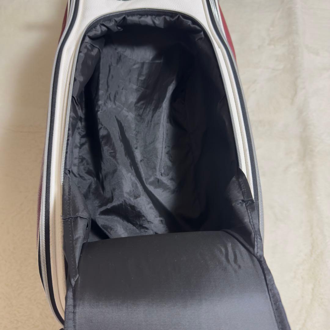 美品Admiral ゴルフ　キャリバッグ　ホワイト　カバーあり合皮