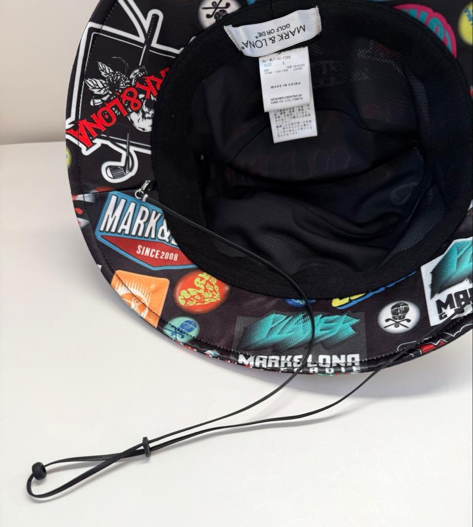 美品 ★ MARK&LONA バゲットハット 帽子 マーク&ロナ 正規品 黒