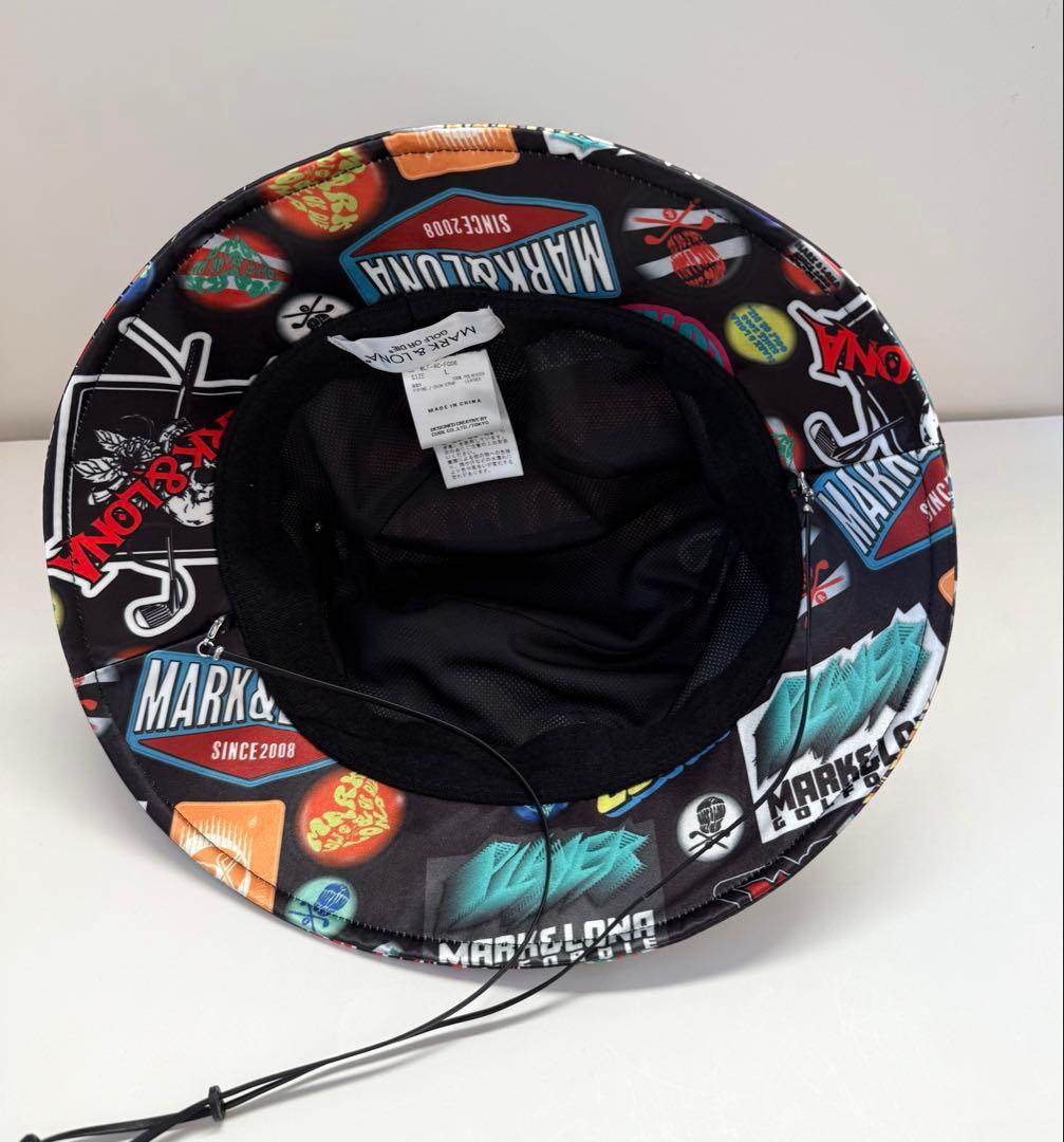 美品 ★ MARK&LONA バゲットハット 帽子 マーク&ロナ 正規品 黒