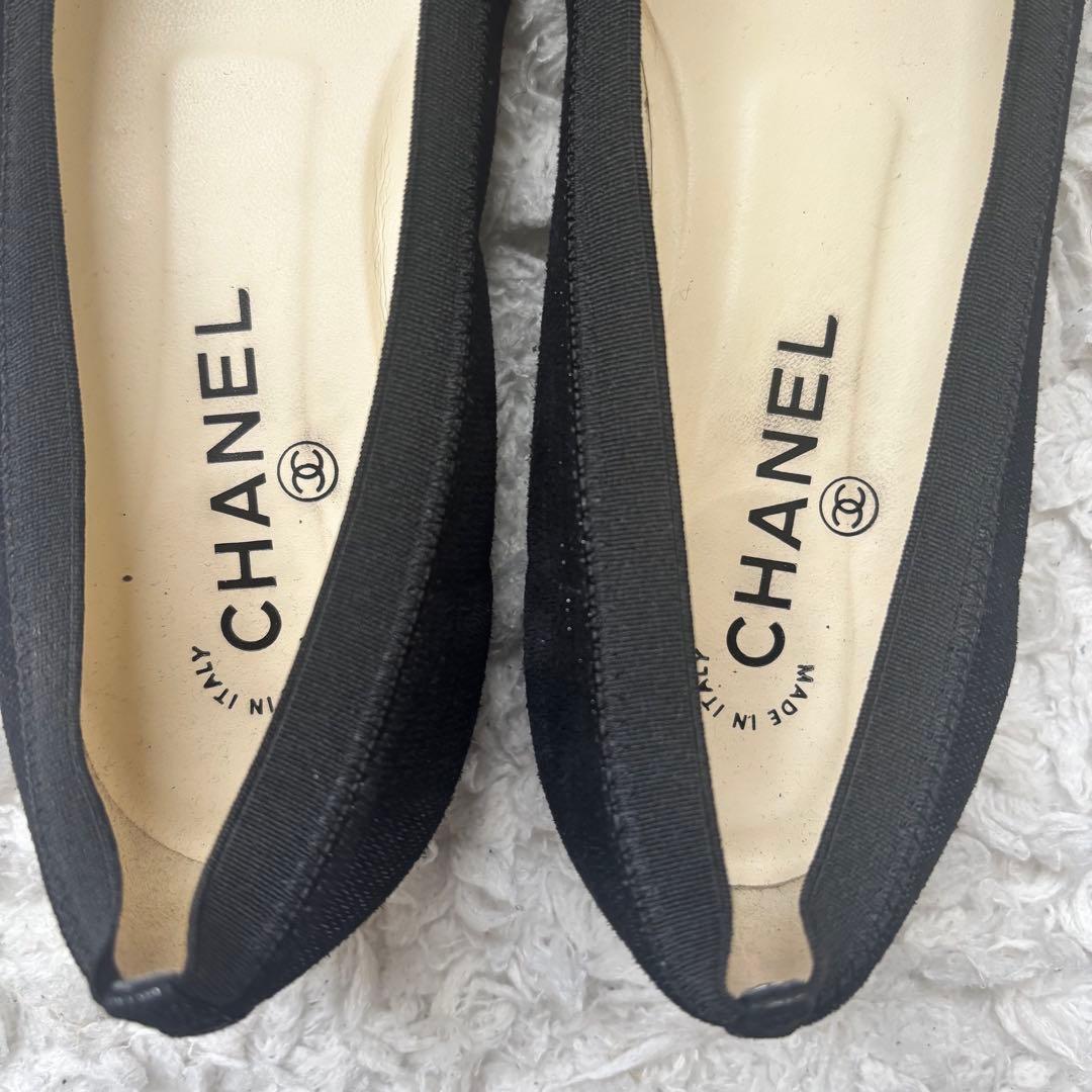 CHANEL バレエシューズ フラットシューズ ココマークブラック パンプス