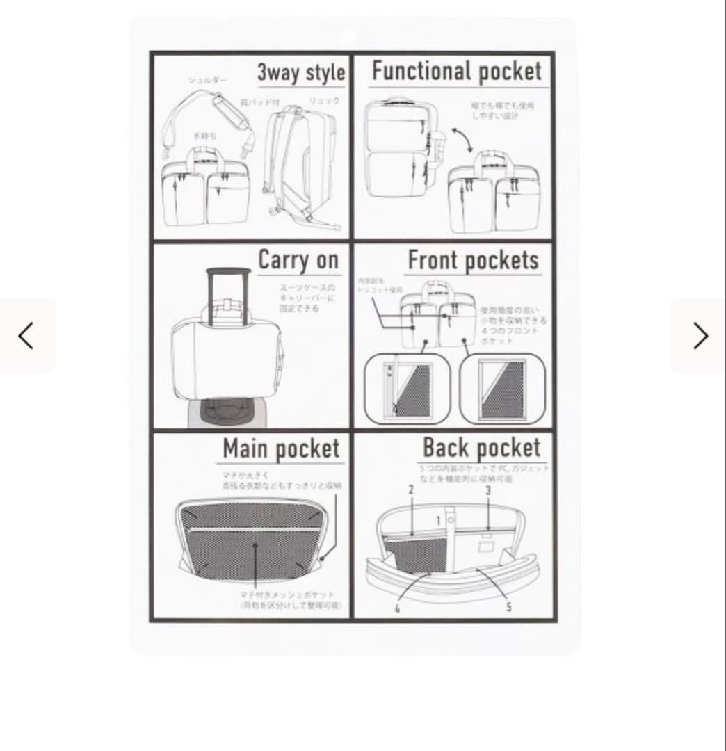 【未使用品】BEAMS HEART 3WAYビジネスバッグ