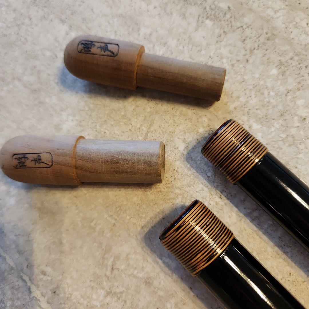 未使用　紀州ヘラ竿系統　[鴻声]　玉柄と竿受けのセット