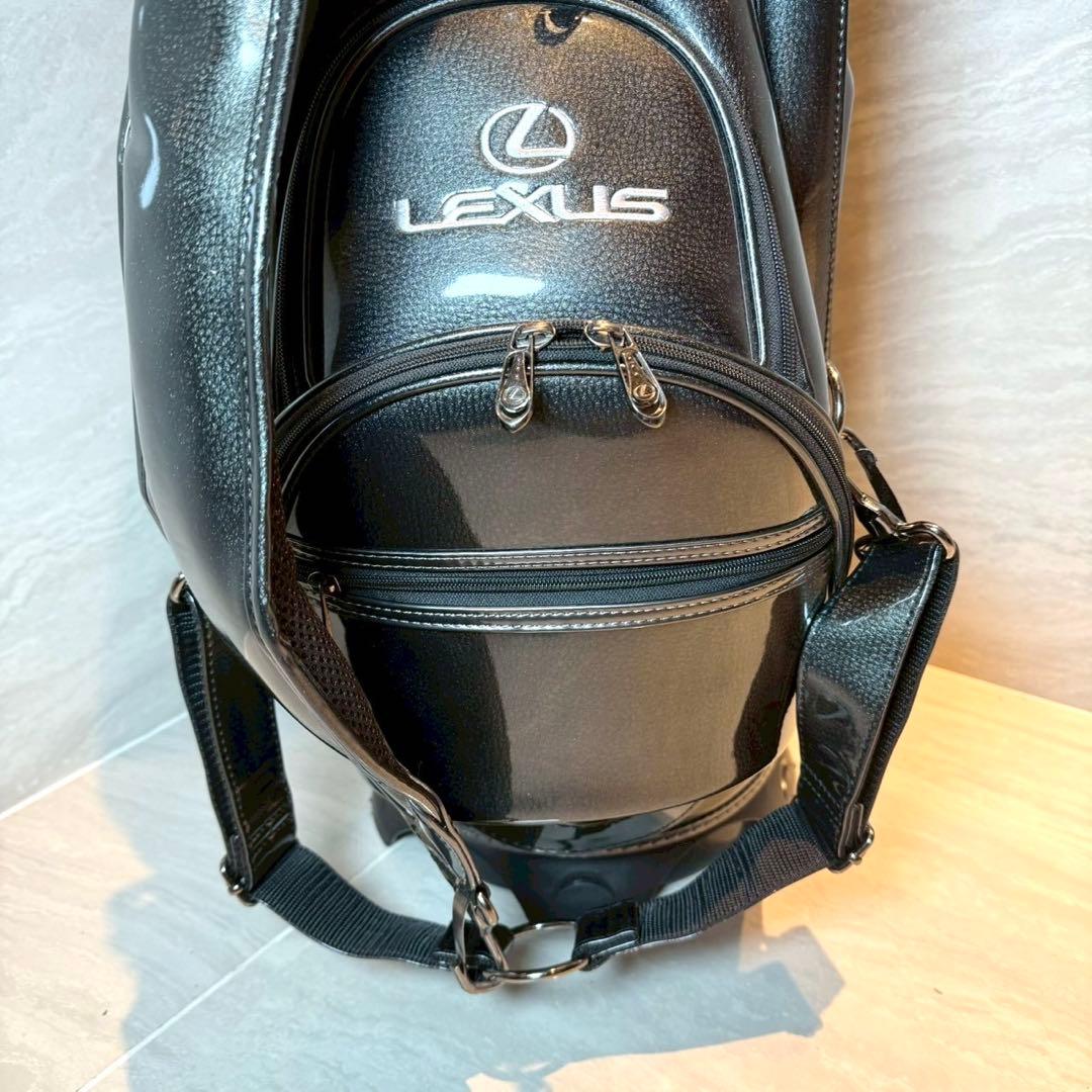 LEXUS キャディバッグ　3点式　非売品　9.5型　ゴルフバッグ　エナメル