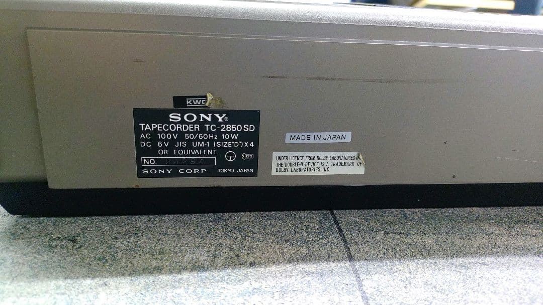 【SONY】TC-2850SD　カセットデンスケ　美品　 OD3