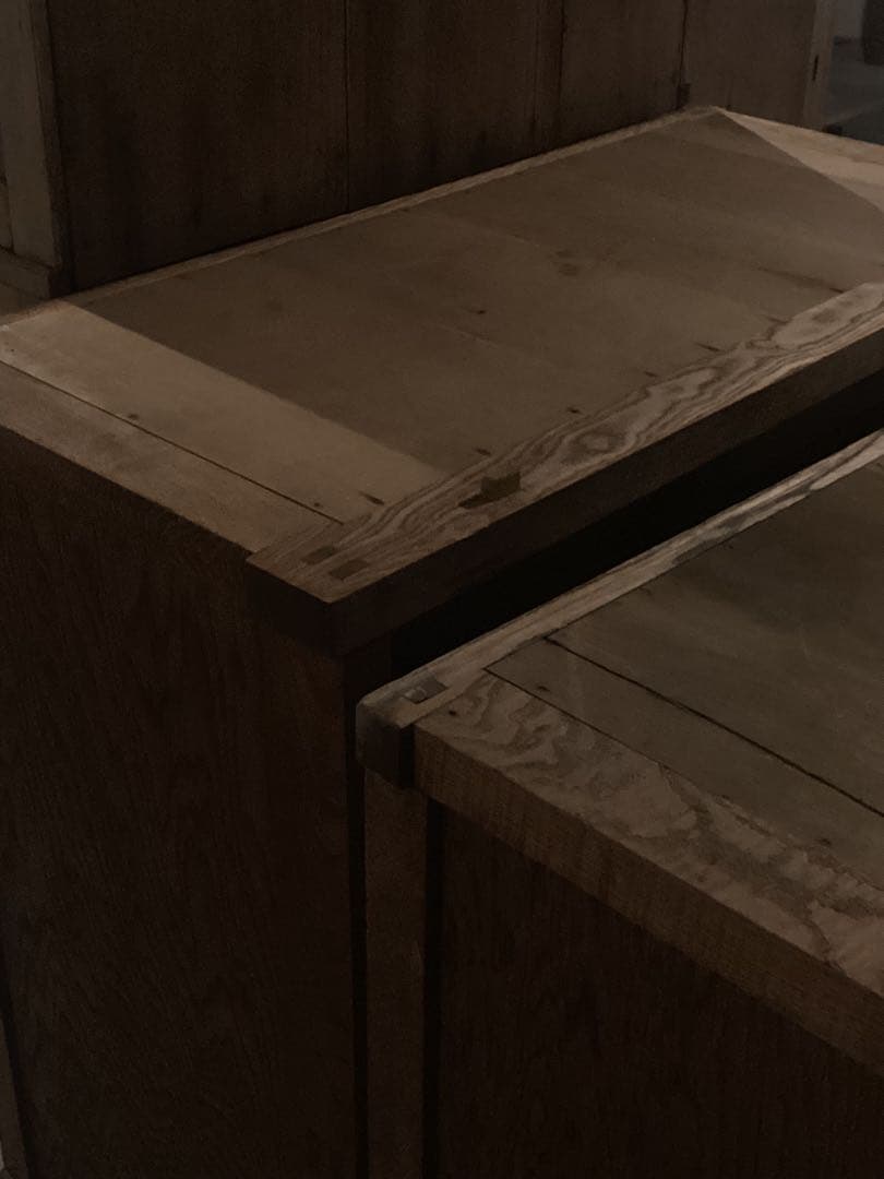 戸棚　食器棚　ケヤキ　収納棚　棚　古家具　古道具　アンティーク　昭和レトロ