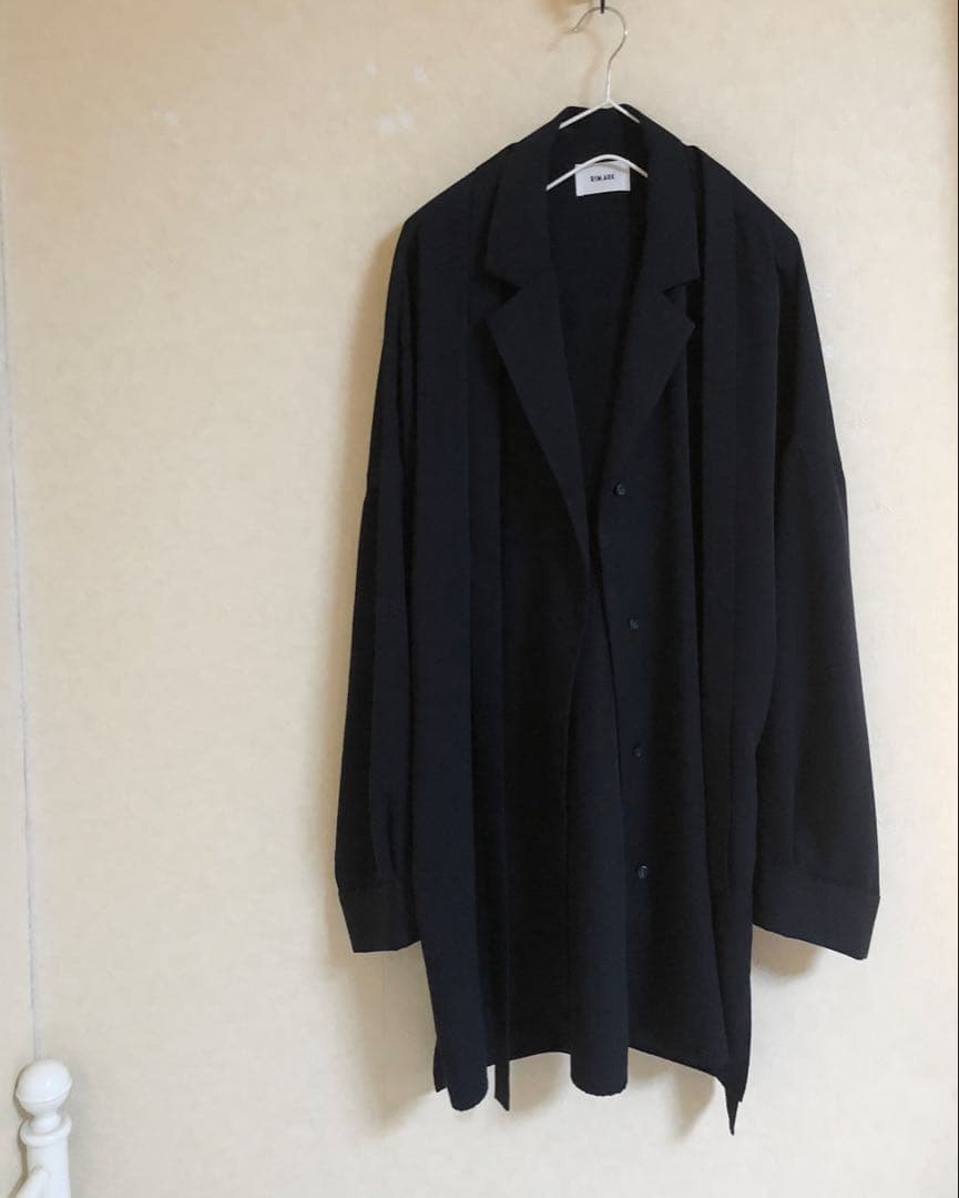 RIM.ARK リムアーク ロングライトシャツジャケット　ネイビー