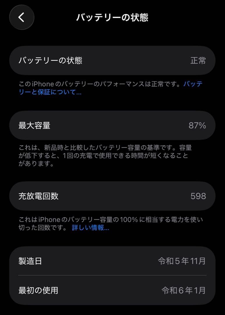 iPhone15pro 256GB SIMFREEブラックチタニウム