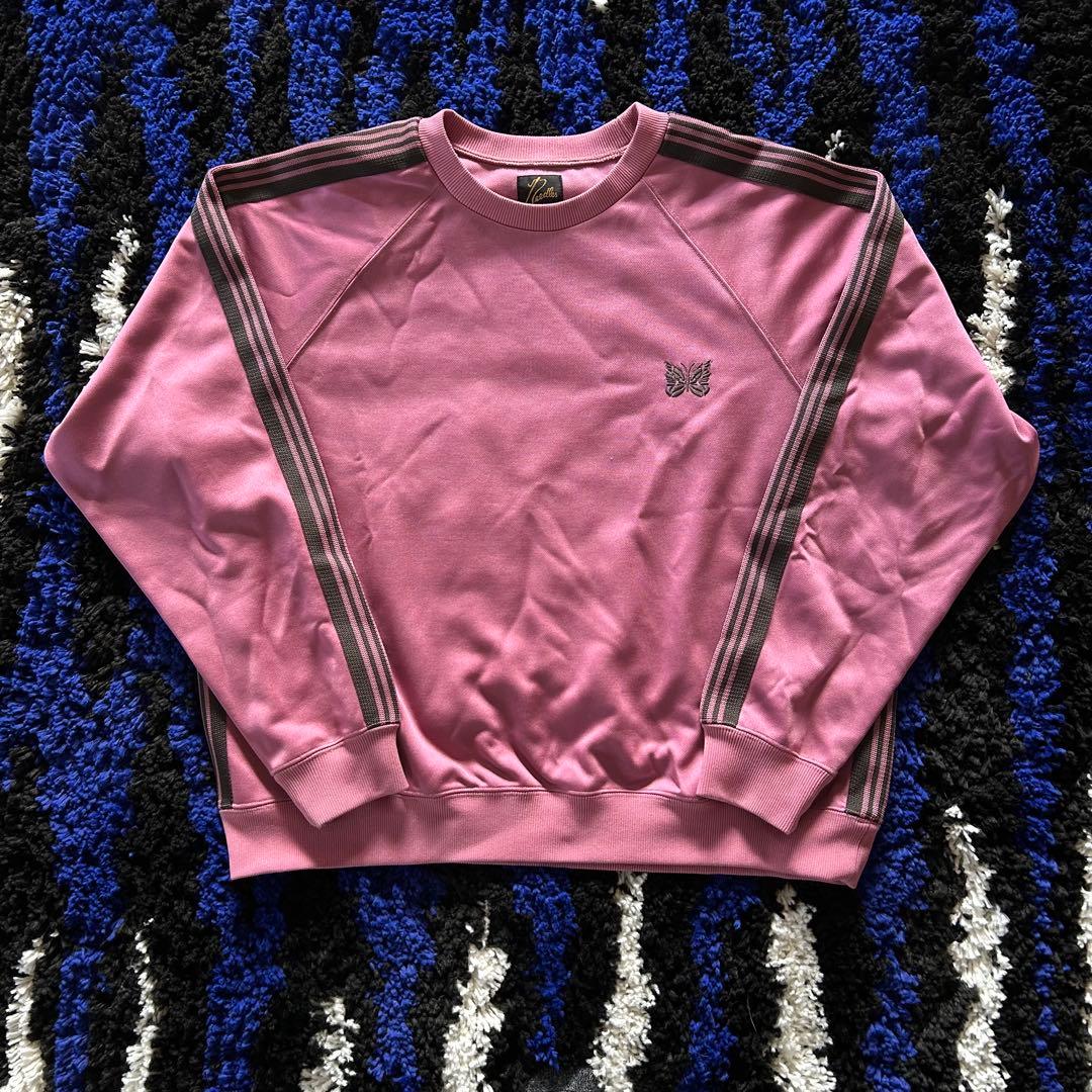 Needles ピンク トラッククルーネックシャツ スウェット ユニセックス M
