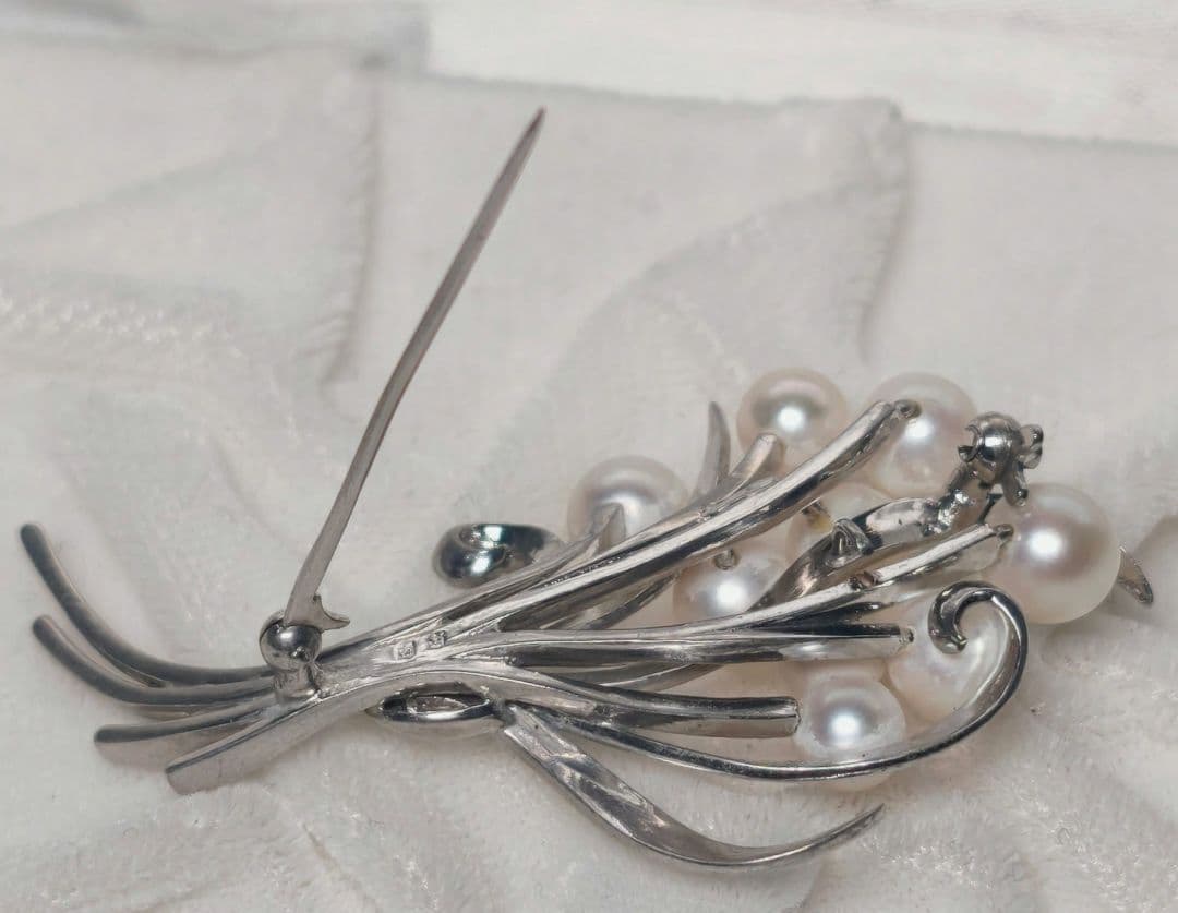 【美品 最高級】ミキモト ブローチ パール 花束 9珠 皇室御用達 正規品